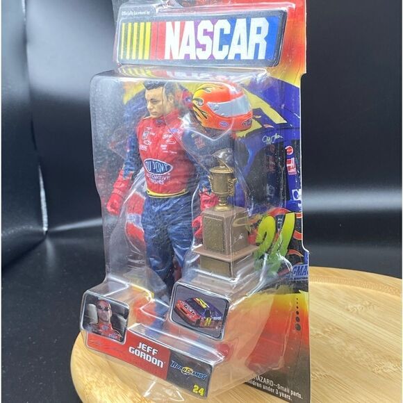 2003 6” figure of NASCAR’s Jeff Gordon w/championship trophy and helmet - Picture 3 of 8